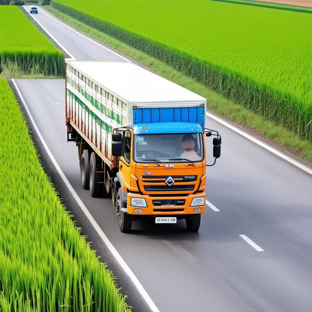 Xe tải chở hàng Bắc Ninh