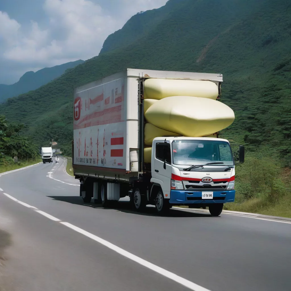 Hino truck carrying cargo