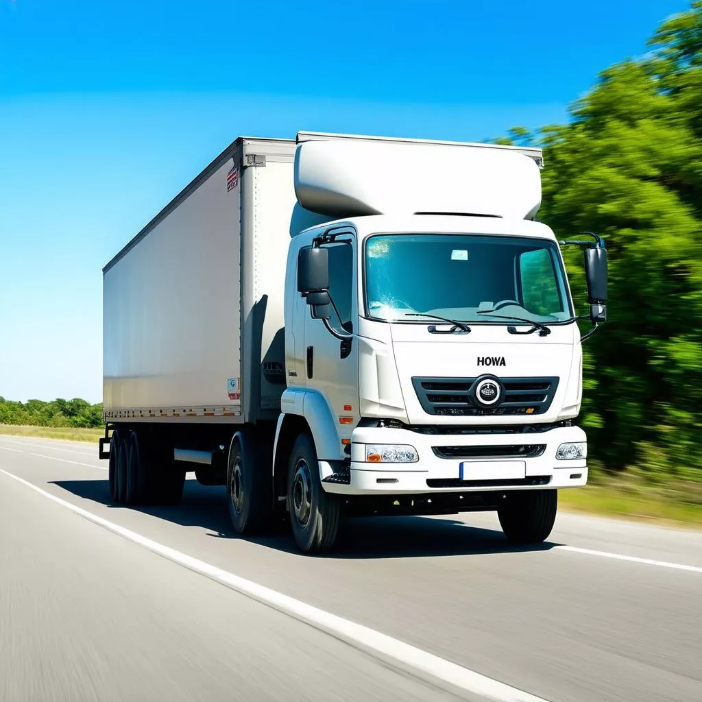 Howo truck on the road