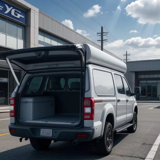 JAC X125 truck parked in front of a store