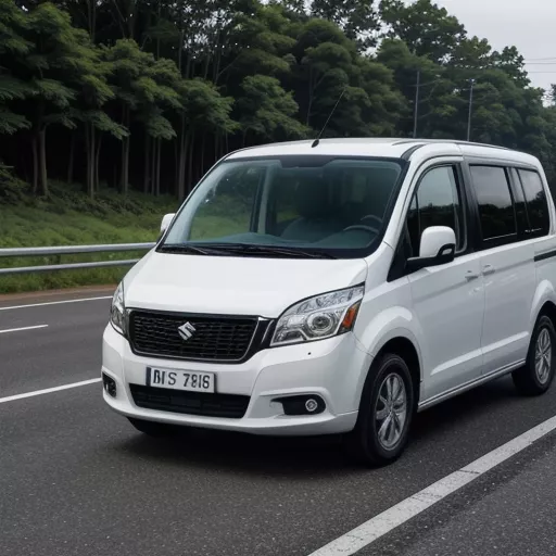 A white Suzuki 5-seater van