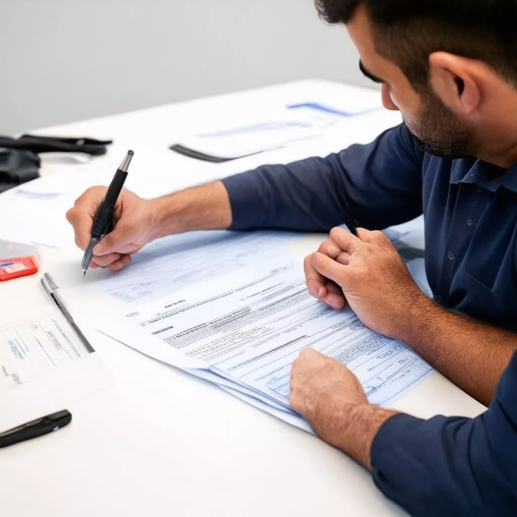 Man applying for a duplicate car title