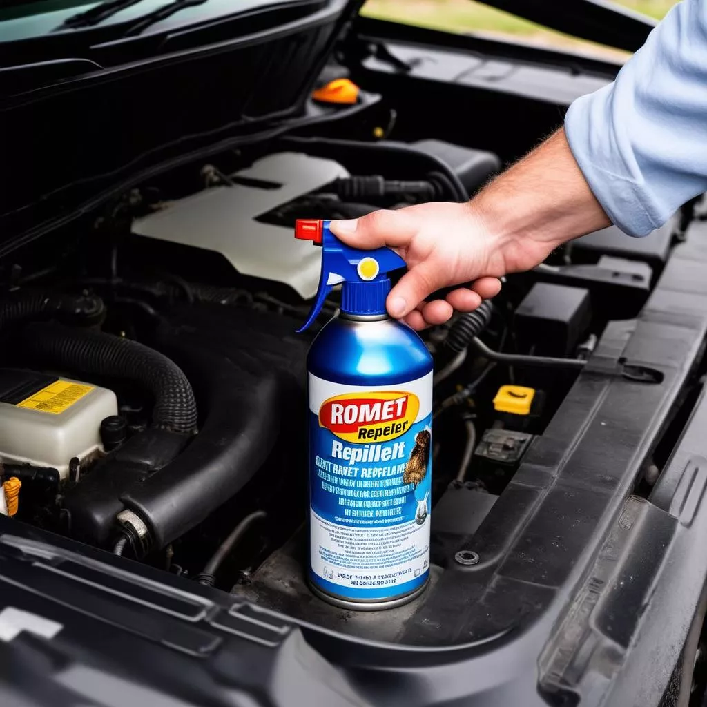 Chai xịt chống chuột ô tô