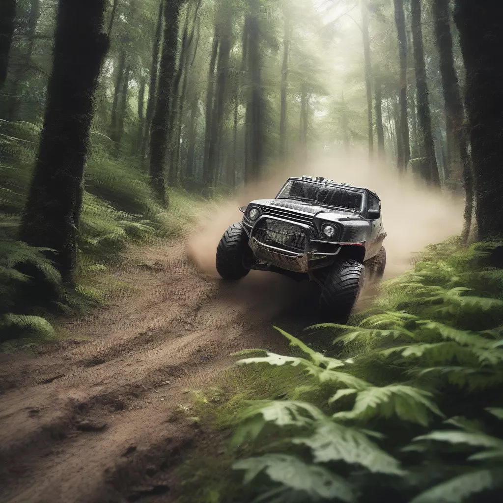 Trải nghiệm game đua xe off-road trong rừng