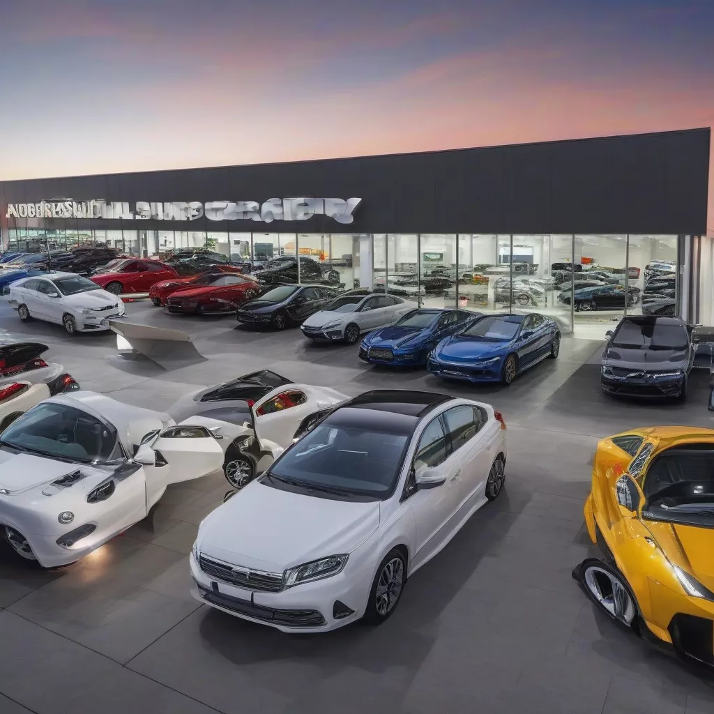 Modern Car Dealership