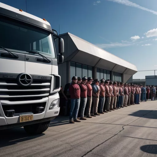 Gut besuchter LKW-Händler