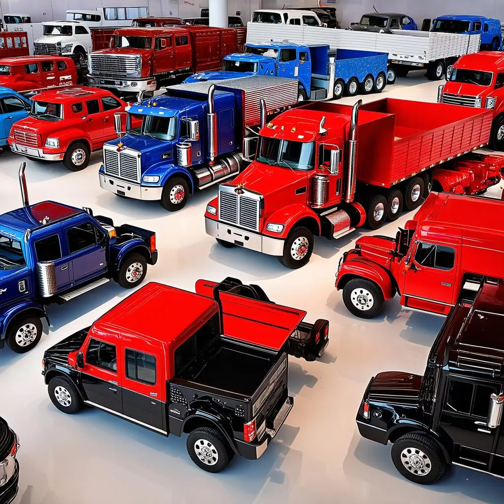 Nhiều dòng xe tải Salon ô tô Ánh Lý Đoan Hùng