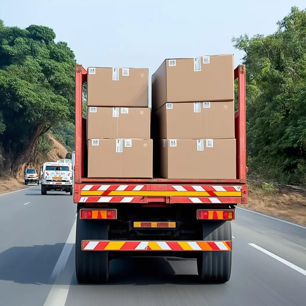 Xe tải vận chuyển hàng hóa
