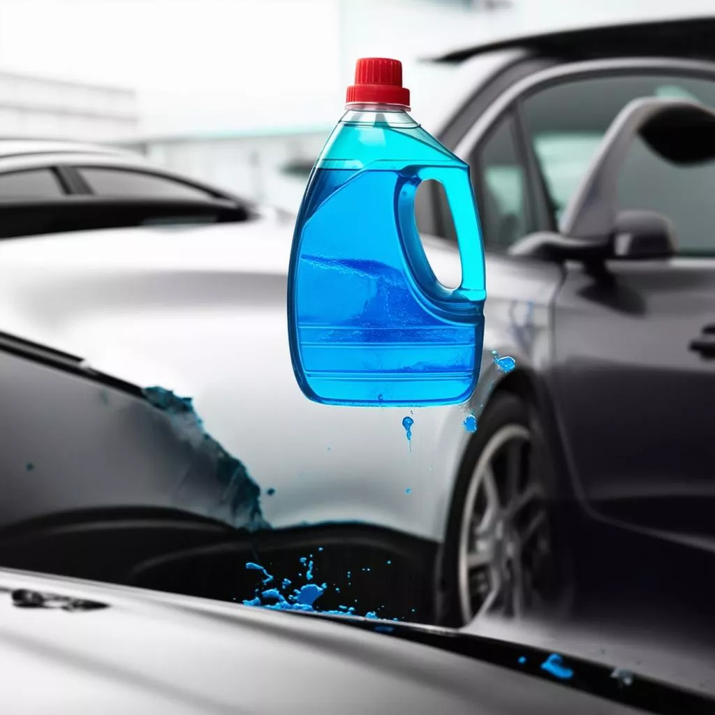 Impact du liquide vaisselle sur la peinture d'une voiture