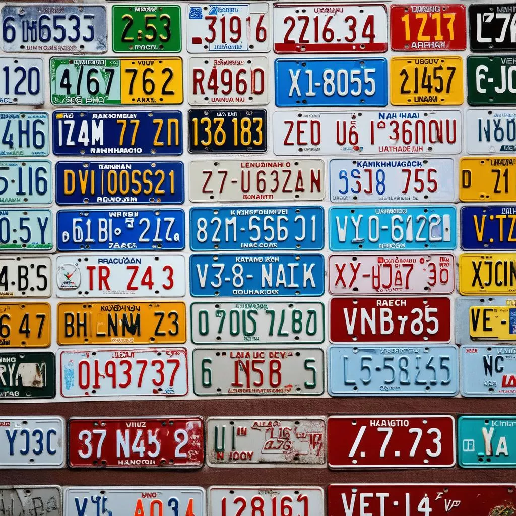 Hình minh họa biển số xe các tỉnh