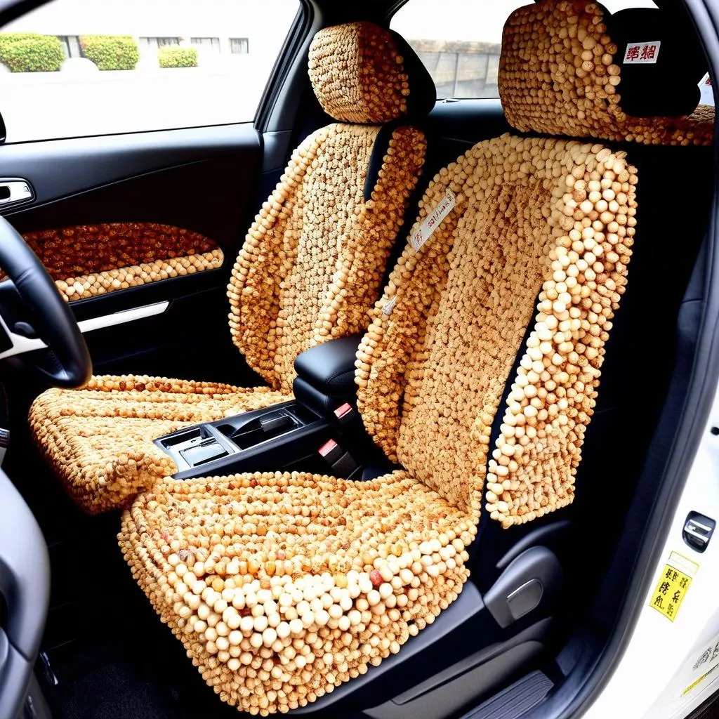 Feng Shui wooden bead car seat cover