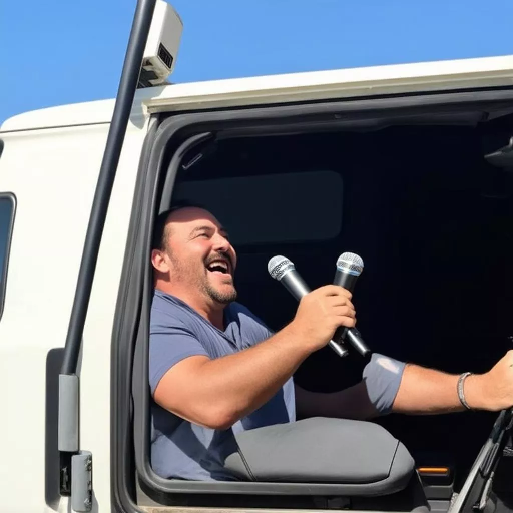 Bác Tài Hát Karaoke Trên Xe Tải