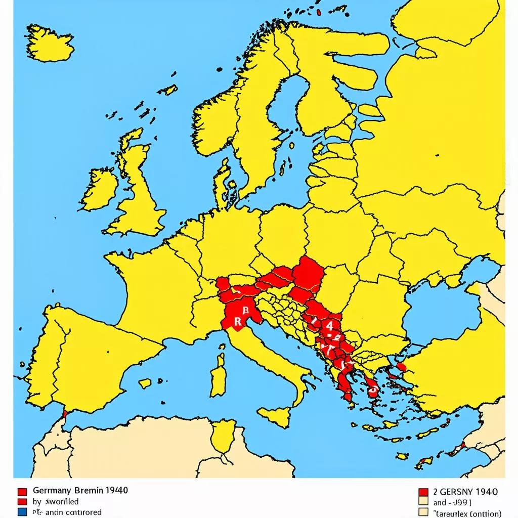 Map of Europe in 1940