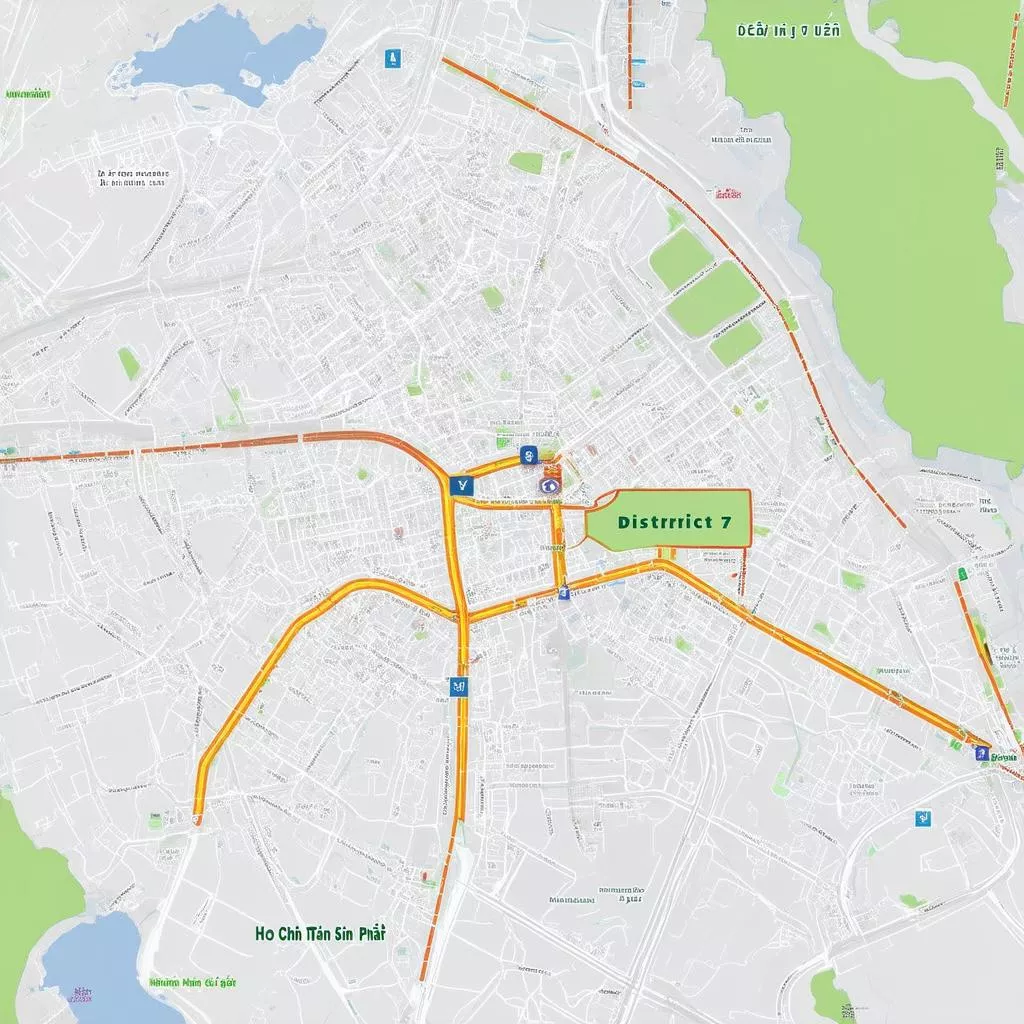 Map of District 7, Ho Chi Minh City