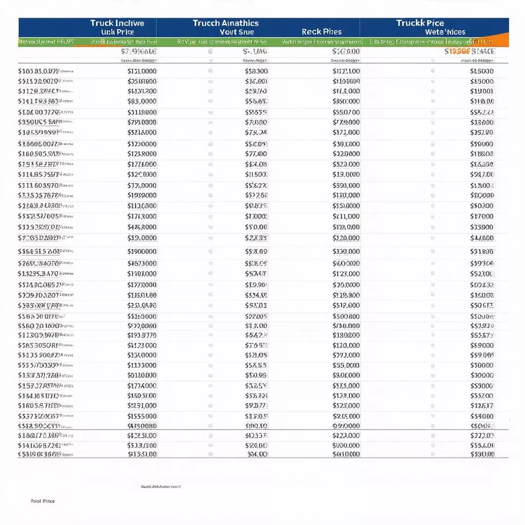 Bảng giá xe tải