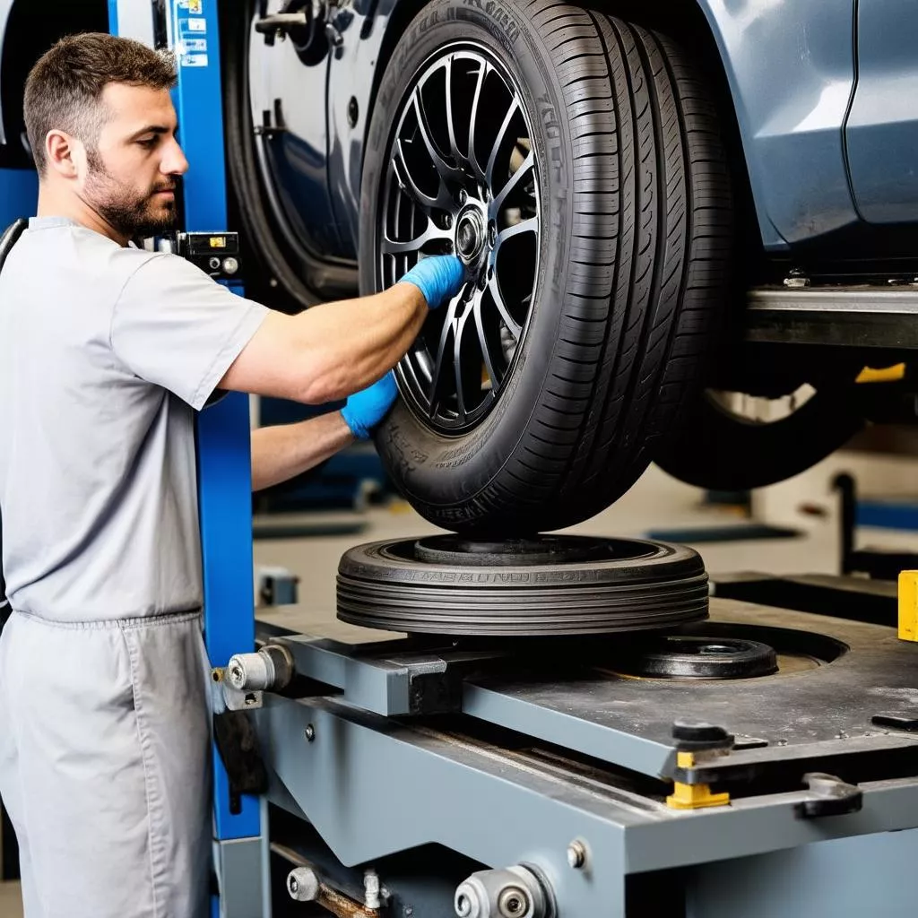 Professional truck tire maintenance