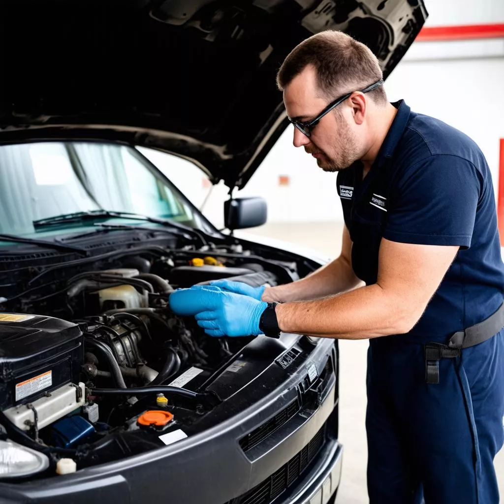 Scheduled truck maintenance