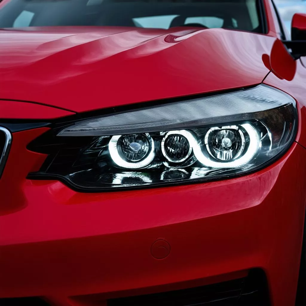 Bật đèn chiếu sáng gần