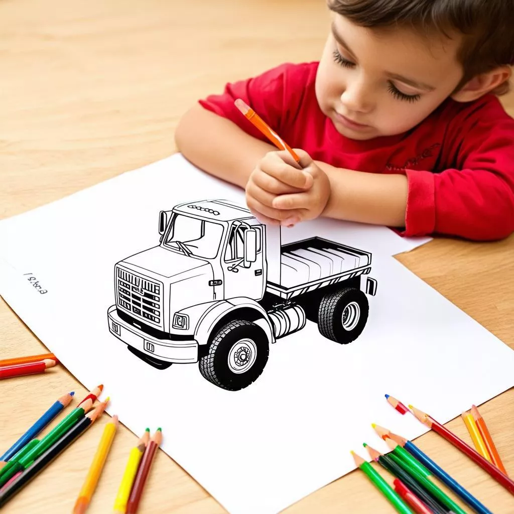 Bé tập tô ô tô: Khơi gợi niềm đam mê xe cộ từ thuở ấu thơ