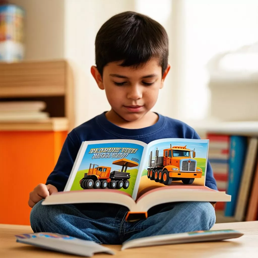 Khám Phá Thế Giới Xe Tải Kỳ Thú Qua Sách Về Ô Tô Cho Bé