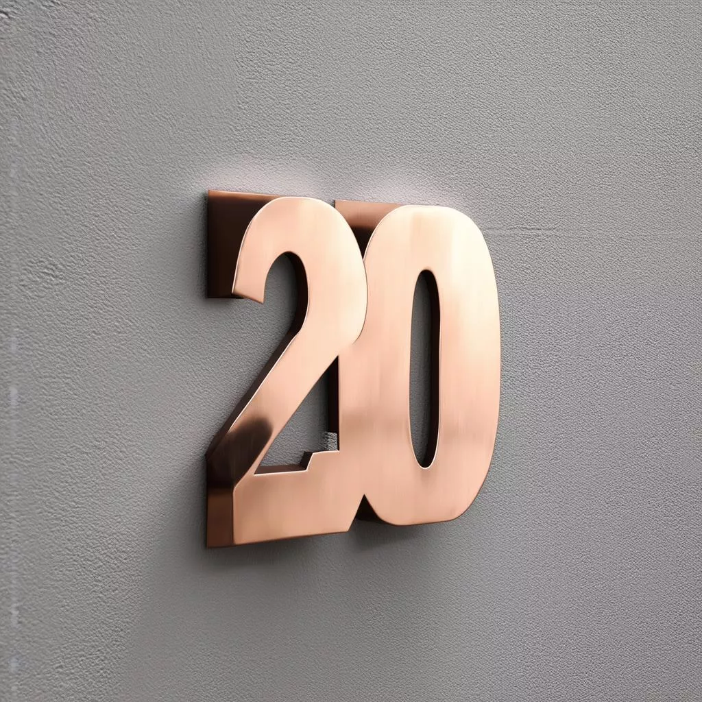 Targa in ottone moderna