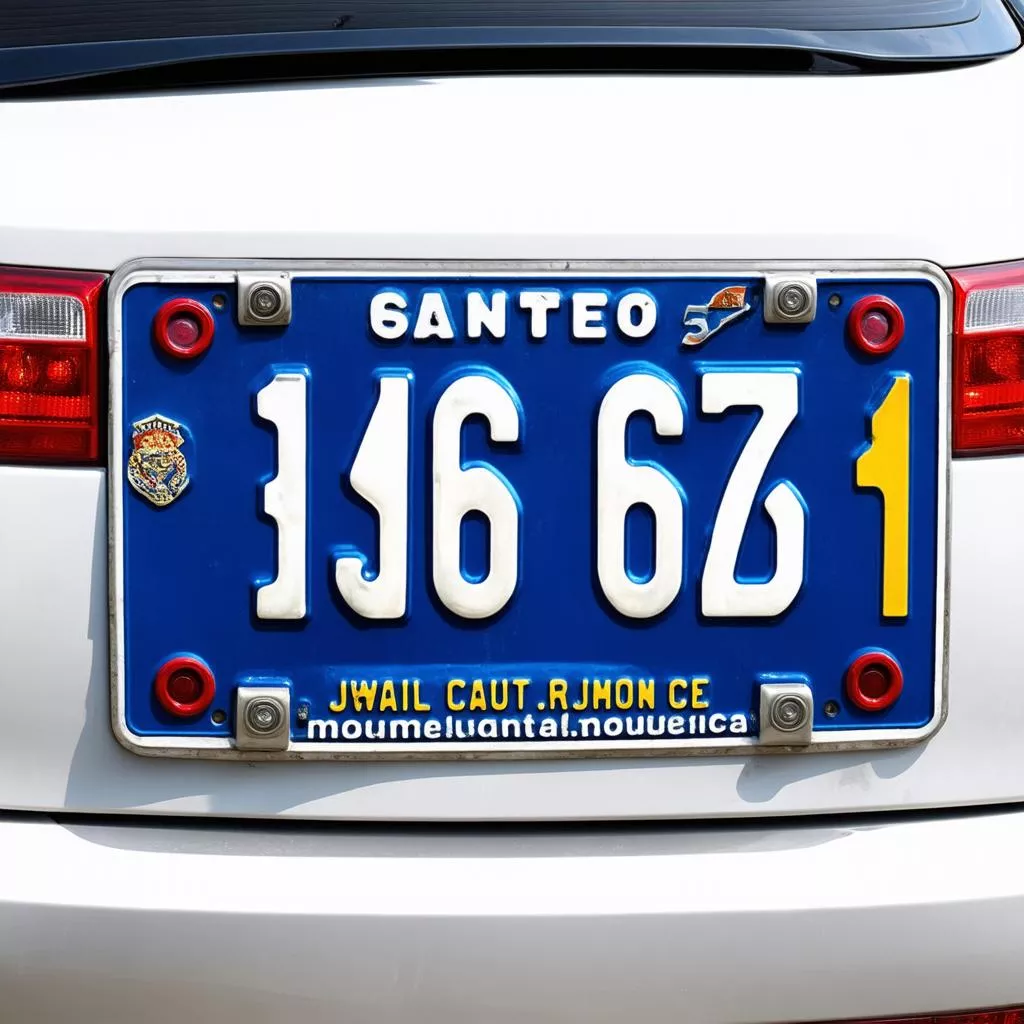 A fancy license plate 61