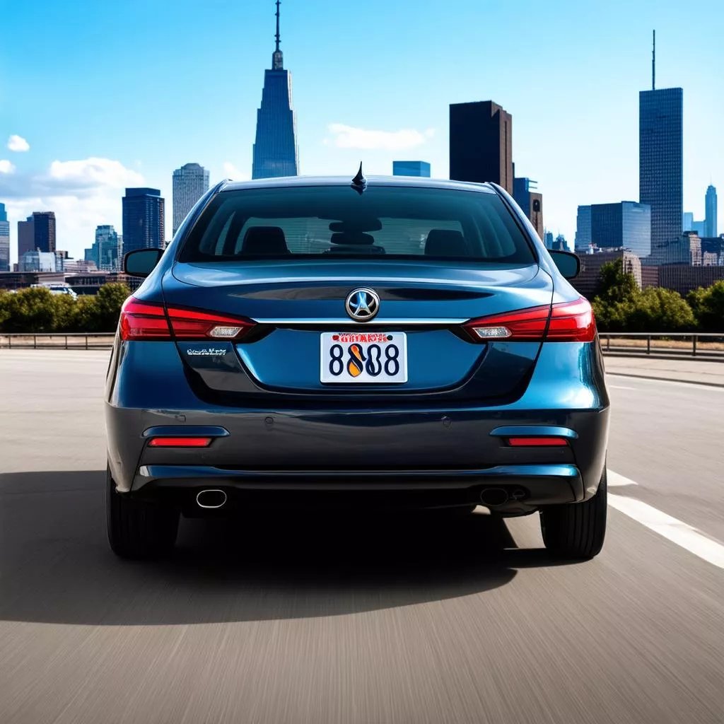 展示一块价值不菲的888车牌，突显其经济价值。