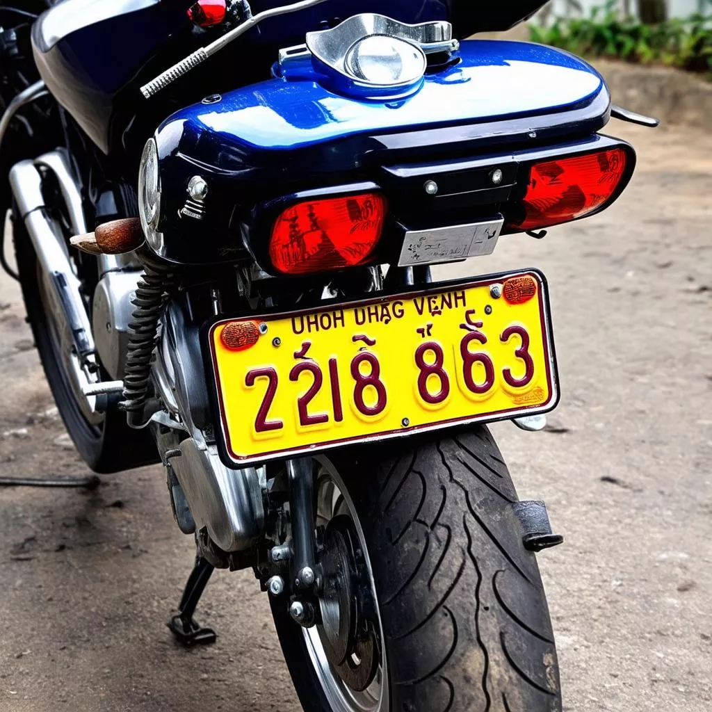 Schönes Motorradkennzeichen