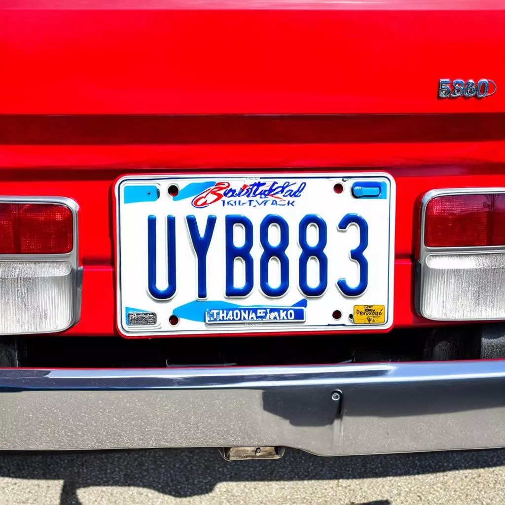 Beautiful truck license plate