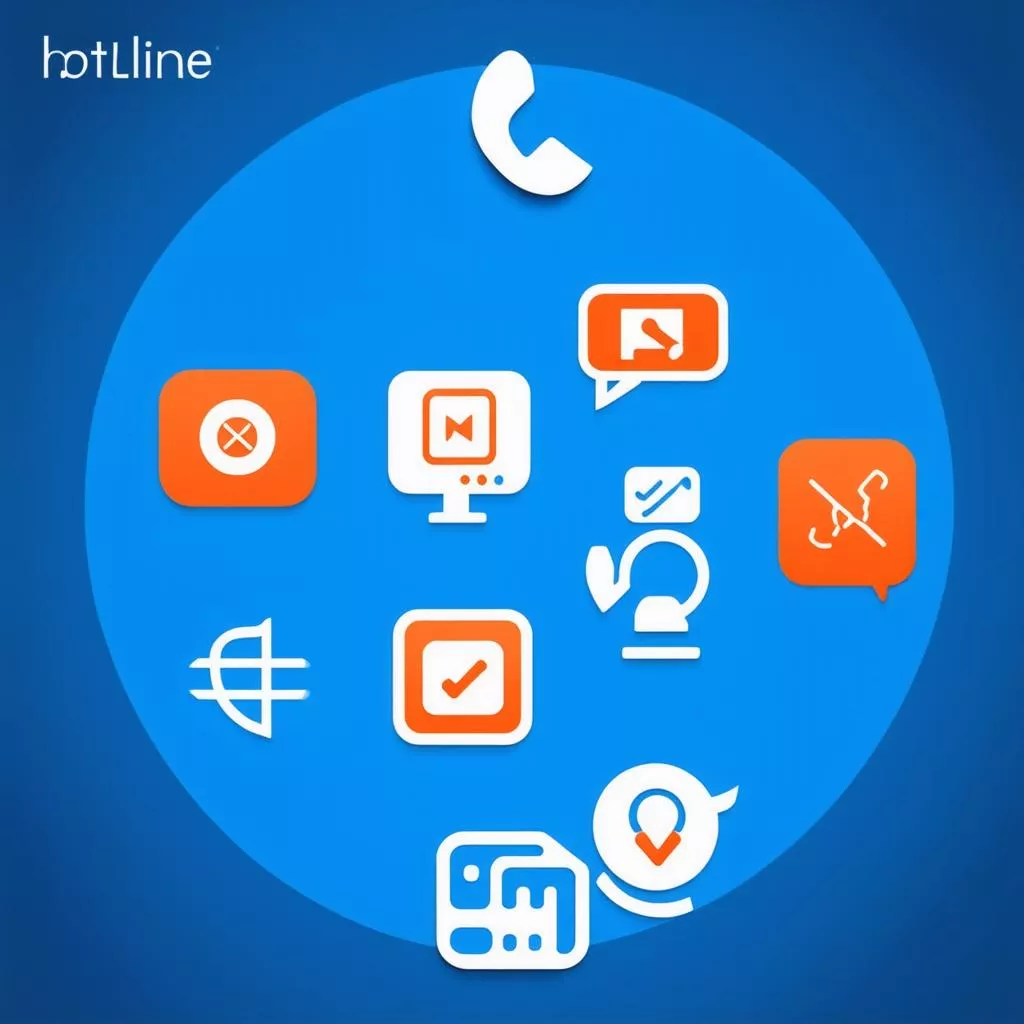 Biểu tượng hotline và website