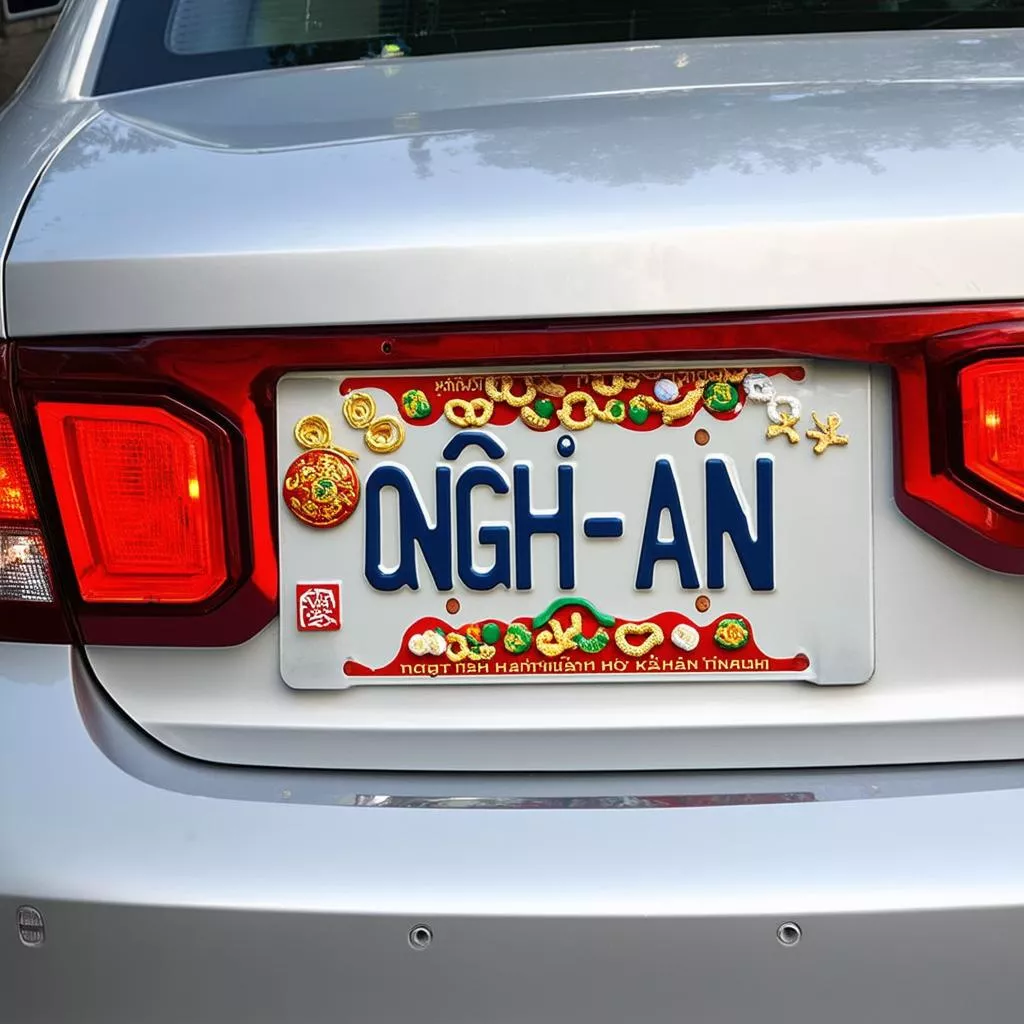 응에안 차량 번호판의 비밀: 풍수지리와 의미