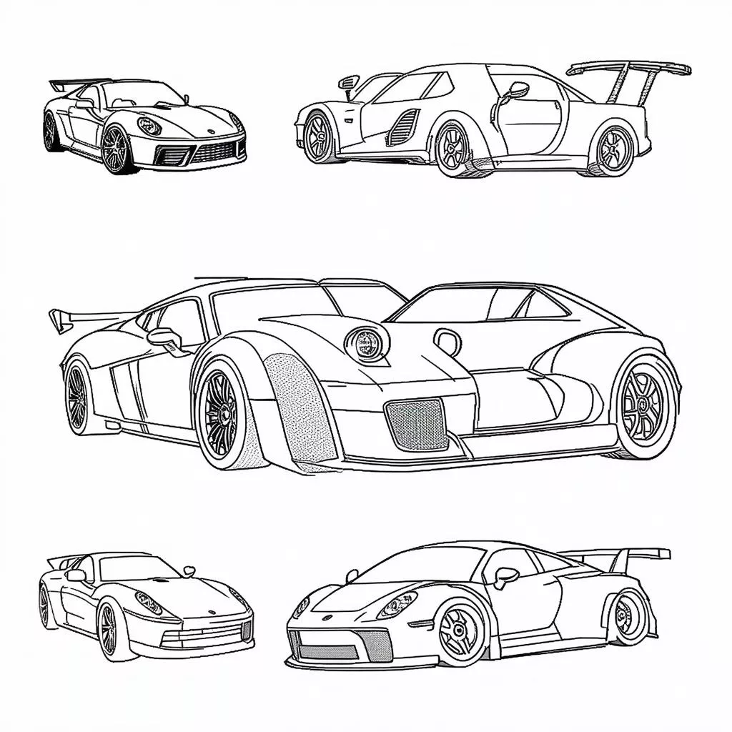 Bộ Tranh Tô Màu Ô Tô Cho Bé