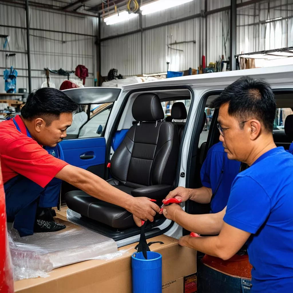 나트랑 자동차 시트 가죽 교체 - 차량 인테리어 업그레이드