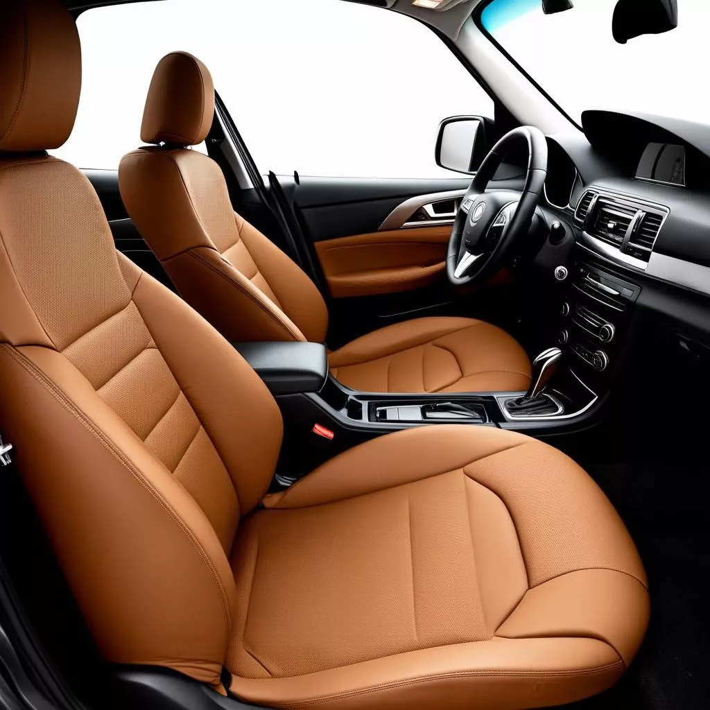 가죽 시트 교체 후 모습