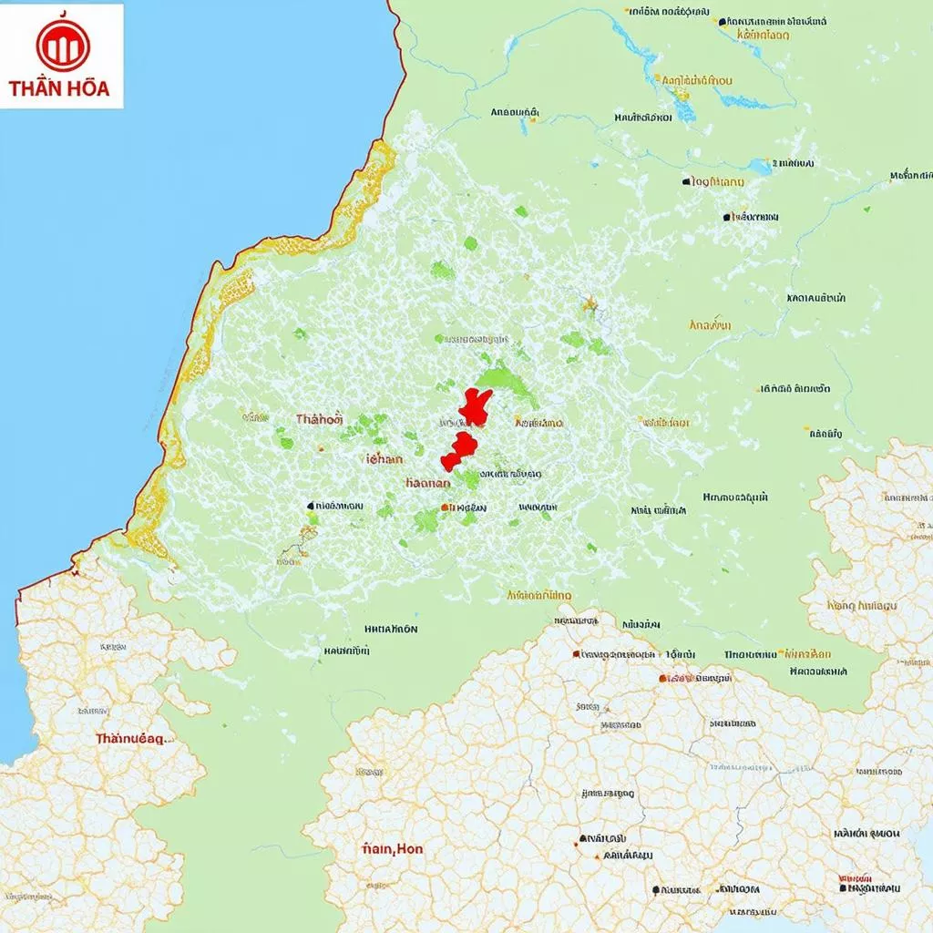 Map of Thanh Hoa province