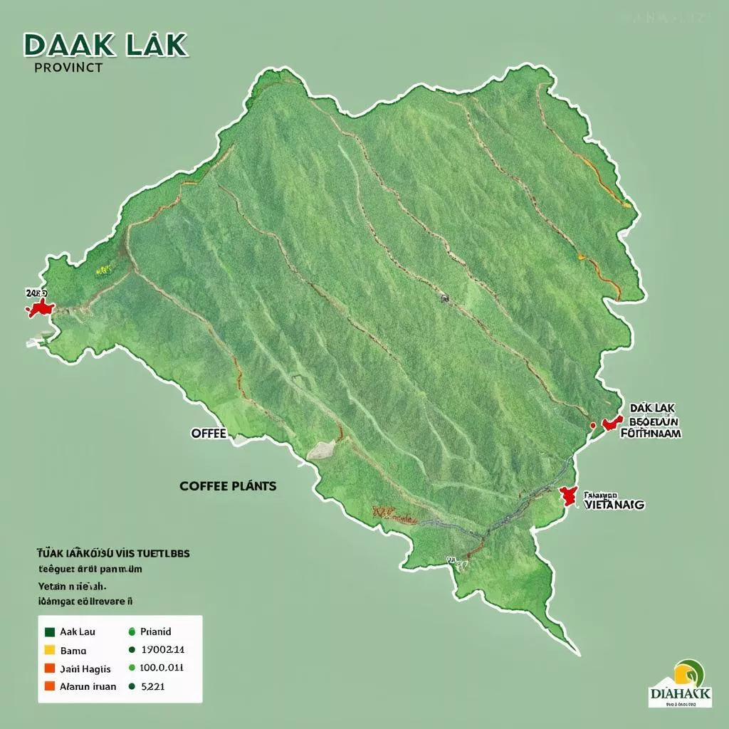 Map of Dak Lak Province