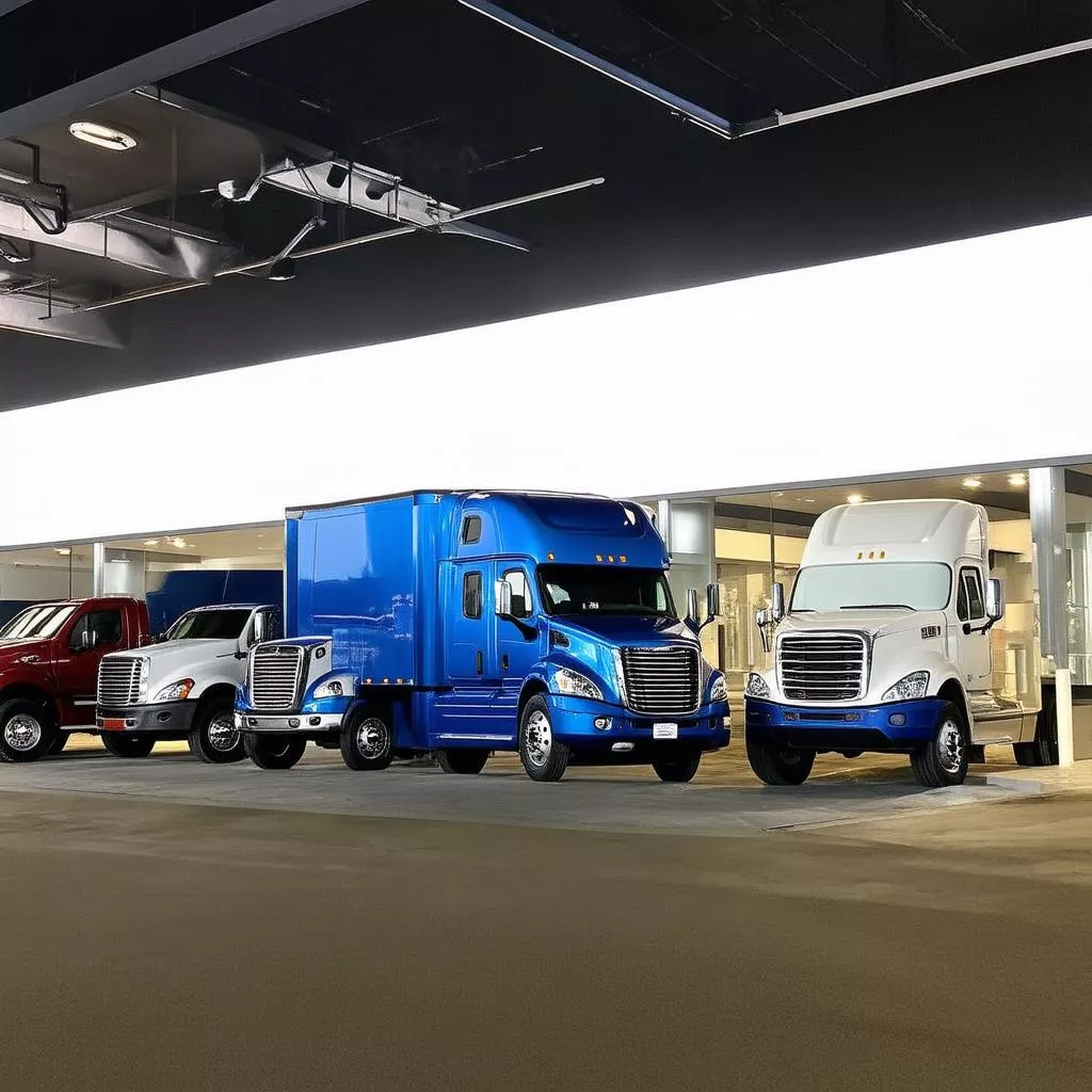 Berbagai jenis truk modern