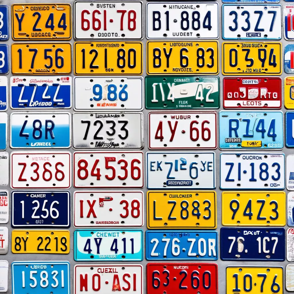 Différents types de plaques d'immatriculation pour camions