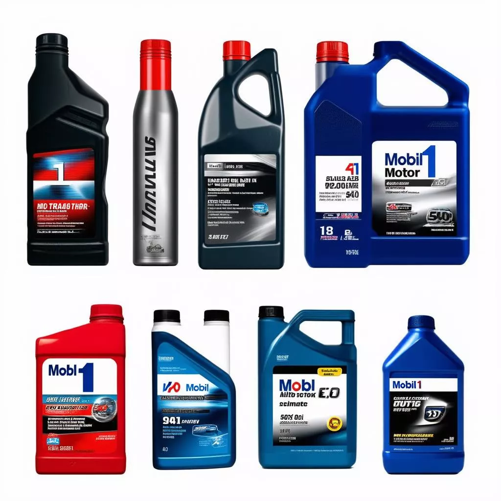 Various types of Mobil 1 motor oil
