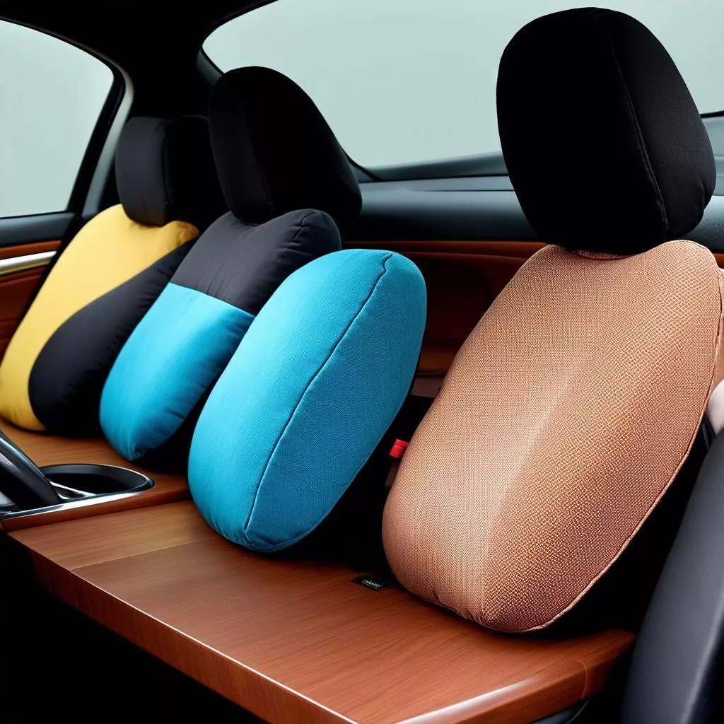 Various types of car neck pillows