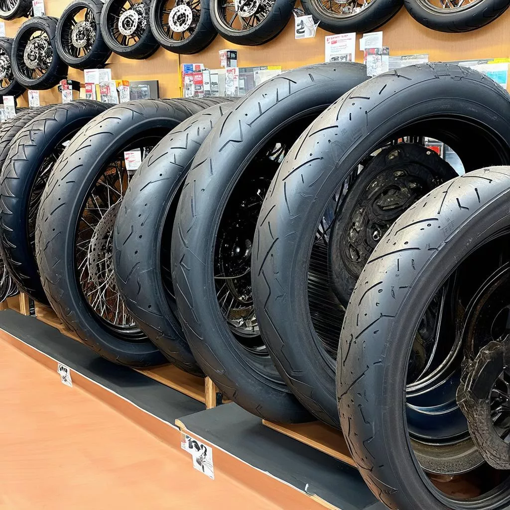 Various motorcycle tires