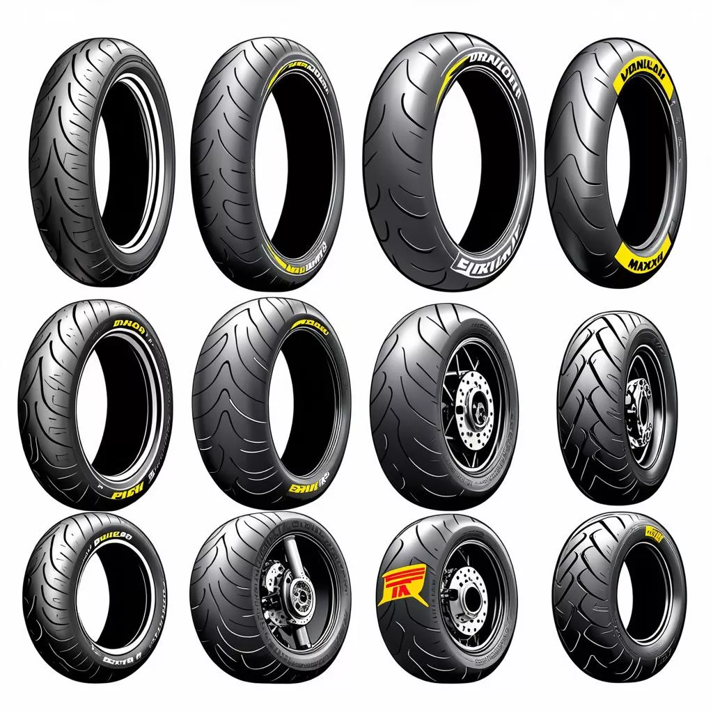 Various tire brands for Exciter 150