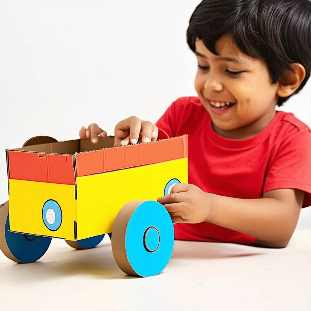 Finished Cardboard Car