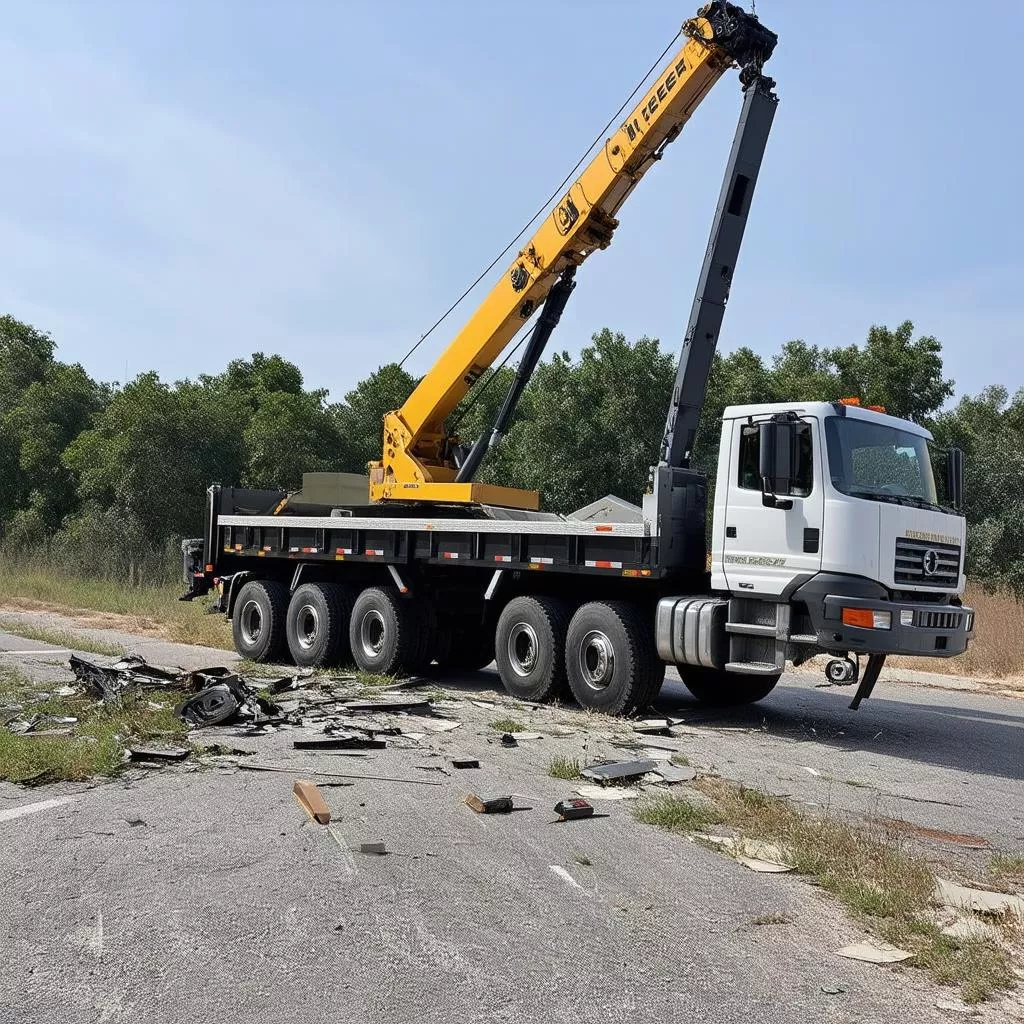 Cần cẩu bị gãy