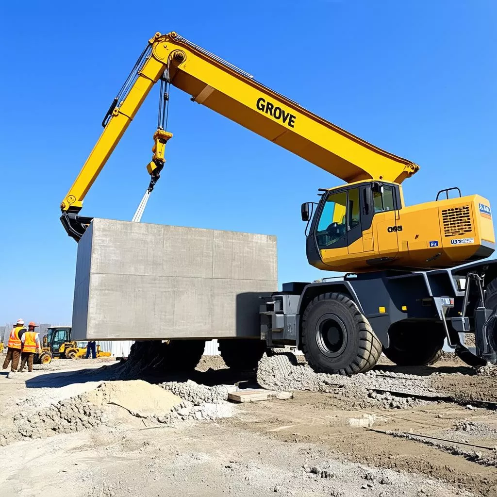 Cần cẩu Grove đang làm việc