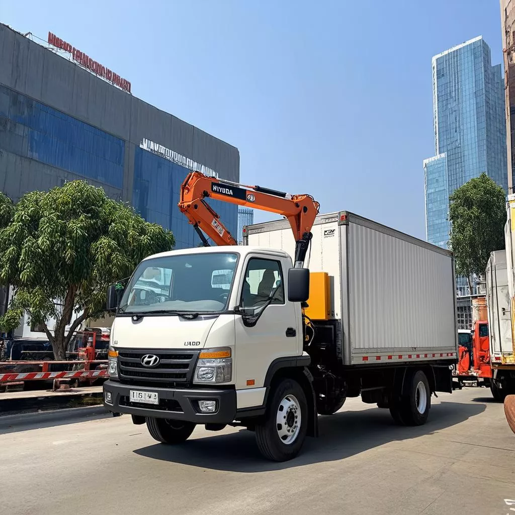 Cẩu xếp 12.5 tấn Hyundai: Uy lực nâng tầm hiệu quả