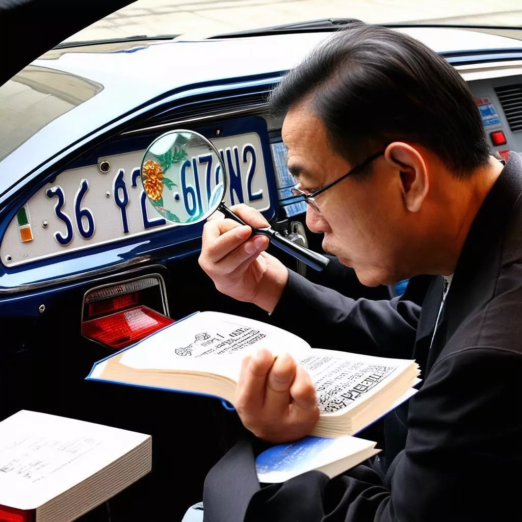 Checking for a Feng Shui compliant license plate