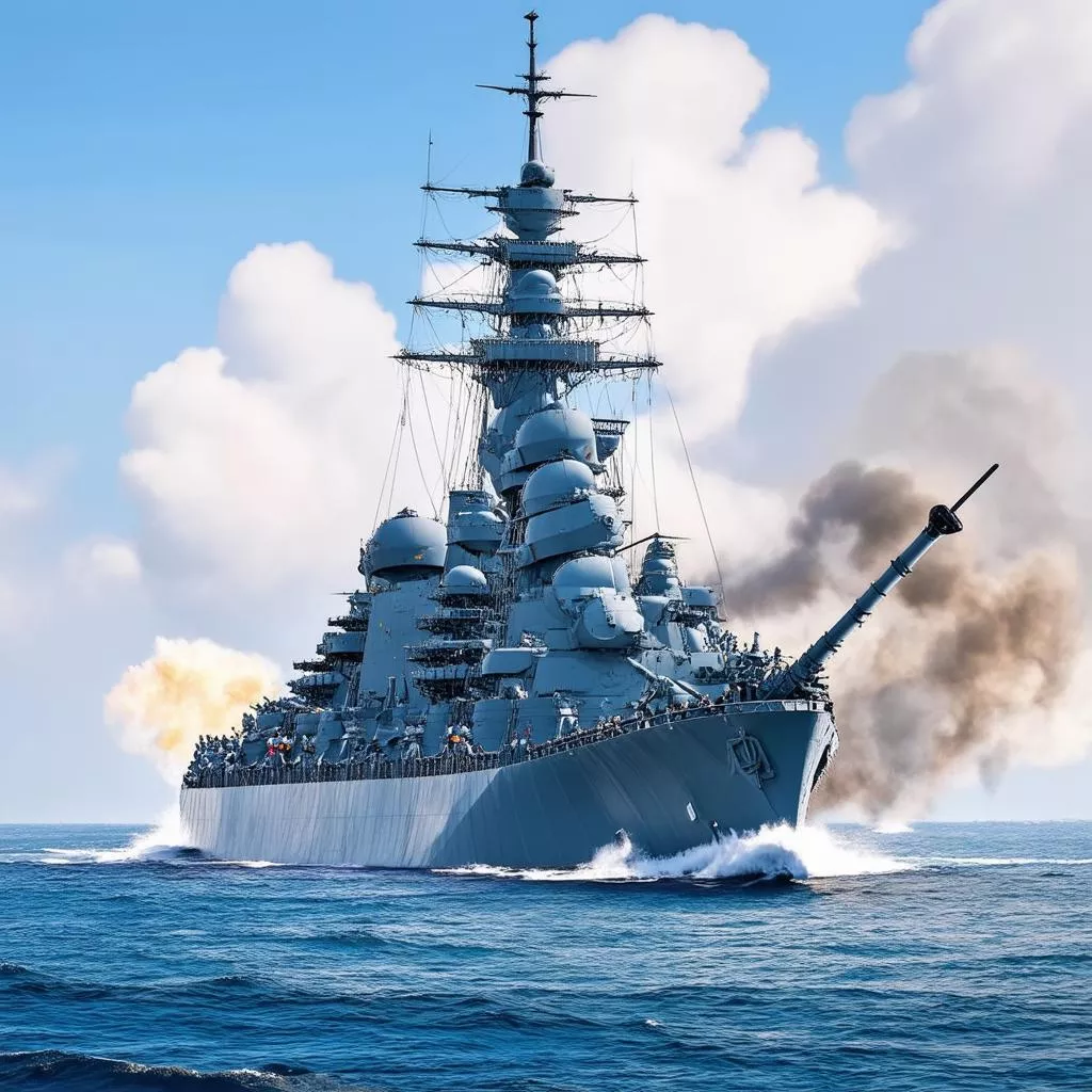 Warship with Cannons