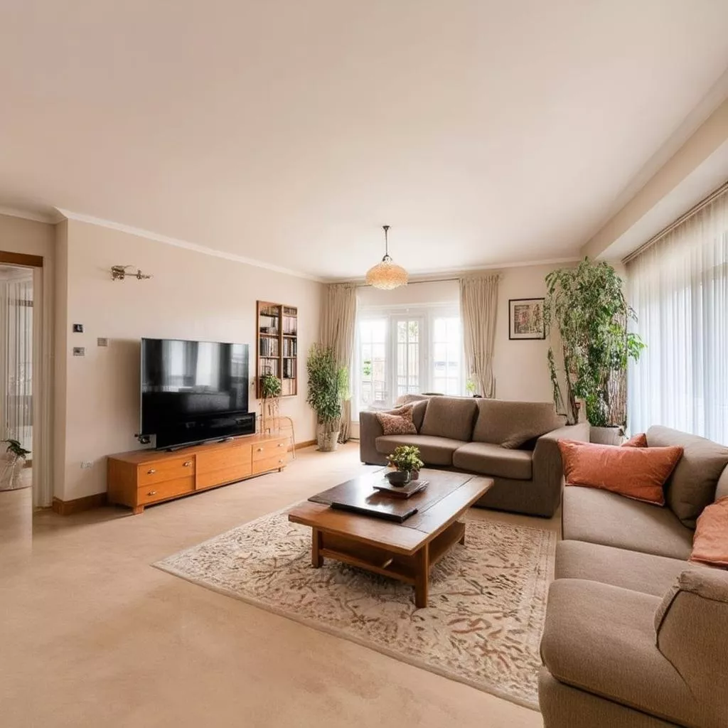 Phòng khách nhà 3 tầng