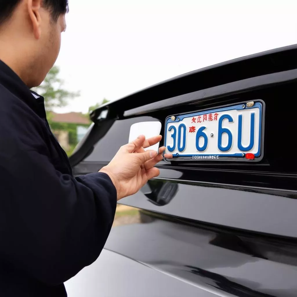 Choosing a feng shui compatible license plate